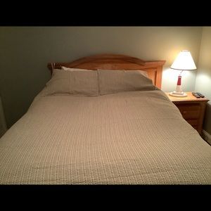 Pottery Barn HONEYCOMB COTTON DUVET COVER & SHAMS